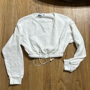 White crop top princess Polly drawstring